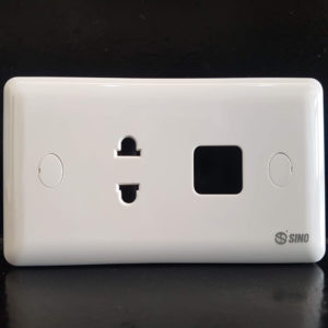 Ổ Cắm Đơn 2 Chấu + 1 Lỗ S19 - Sino