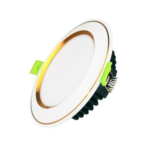 Đèn Led âm trần viền vàng mặt cong 7W EC-DLC-7-T120-V -KingLed